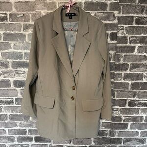 Motel Rocks blazer tan 2 button closure